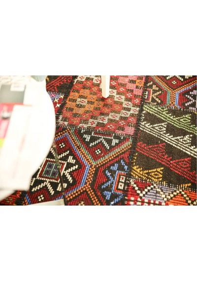 Patchwork El Dokuma Antik Anadolu Kilim Zili 300 X 400 Çok Renkli
