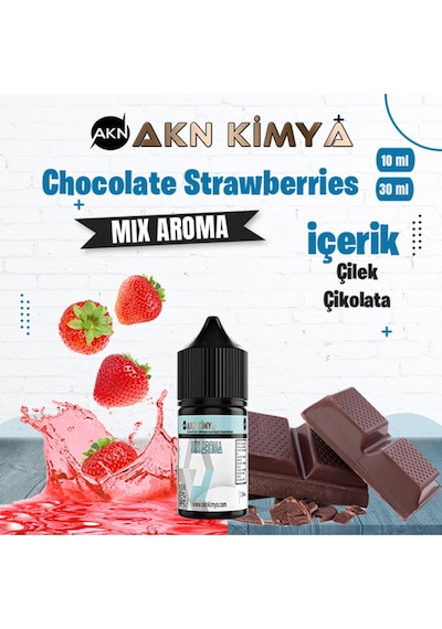 Akn Kimya Chocolate Strawberries Mix Aroma Çilek Çikolata Gıda Aroması 10 Ml