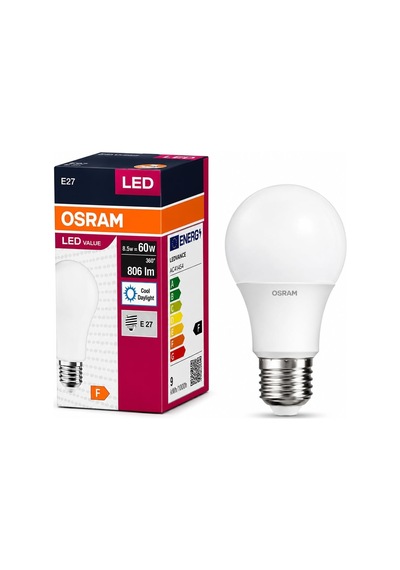 Led Value 8.5w E27 Led Ampul 6500k Beyaz Işık 806 Lm 60w Eşdeğeri Enerji Tasarruflu 360 Aydınlatma 10'lu Paket Genel