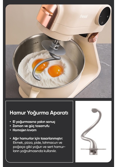 Fressi Allegro FR-SM2503 1500 W 5 lt Hamur Yoğurma Makinesi