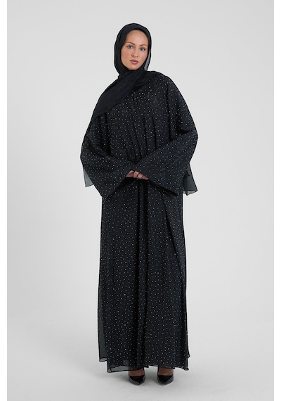 Şakika Shine Taşlı Abaya Ferace & Şal - Standart Beden & Farklı Boy Siyah Şakika Shine Taşlı Abaya Ferace & Şal - Standart Beden & Farklı Boy Siyah