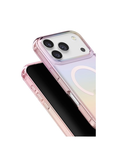 Apple Uyumlu iPhone 17 Pro Max Kapak Holografik Renk Değiştiren Koruyucu Kılıf Magclick Polikarbonat Malzeme Pembe Apple Uyumlu iPhone 17 Pro Max Kapak Holografik Renk Değiştiren Koruyucu Kılıf Magclick Polikarbonat Malzeme Pembe