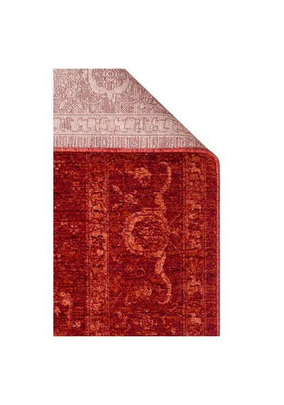 Shiraz Shr 03 Red Vintage Eskitme Tarzı Yumuşak Dokulu Salon Halısı Oturma Odası Halısı Kırmızı