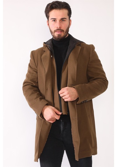 Plt8376 Dewberry Erkek Palto-camel Camel