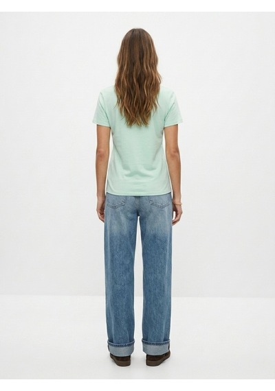 LTB Regular Fit U Yaka Basic Yeşil T-shırt