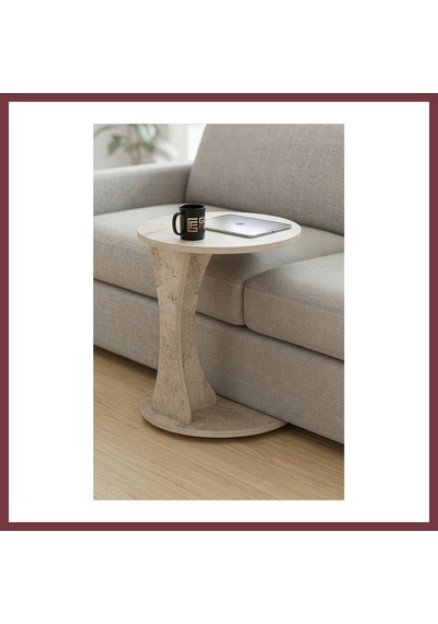 Storeşahin Yuvarlak C Yan Sehpa Suntalam Ekru 38x55 Shn0720