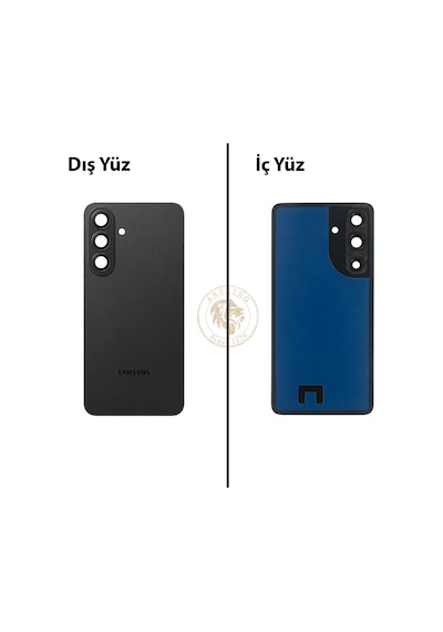Samsung Galaxy S26 Plus Siyah Renk Lensli Arka Kapak Arka Cam Batarya Kapağı Pil Kapağı Lazer Kesim Back Cover Galaxy S26 Plus Uyumlu