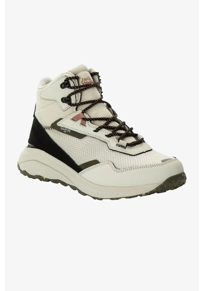 Jack Wolfskin Dromoventure Texapore Mid Kadın Bej Outdoor Ayakkabı Siyah
