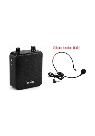 Rose Nova Hp-505-k 30 Watt Kablolu Headset Kafa Mikrofonlu Usb-sd-bluetooth Rehber Anfisi Taşınabilir Ses Sistemi