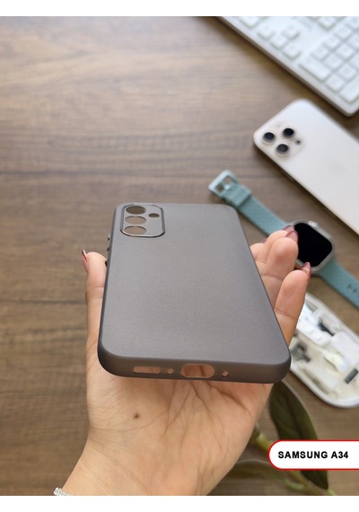 Samsung Galaxy A34 Uyumlu Süper İnce Mat Ultra Thin Silikon Kılıf Çok Renkli