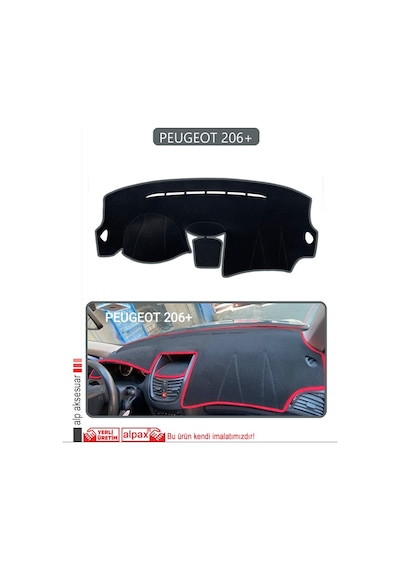 Peugeot 206+torpido Koruma Halısı Gri Kenar