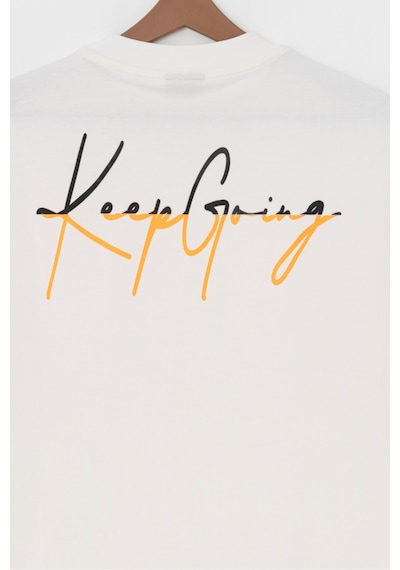 Wild Wood Garment Wild Wood "keep Going" Grafik Baskılı Premium Oversize T-shirt Ekru