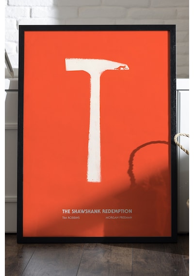 Esaretin Bedeli Siyah Ahşap Çerçeveli Poster, Film Duvar Tablosu