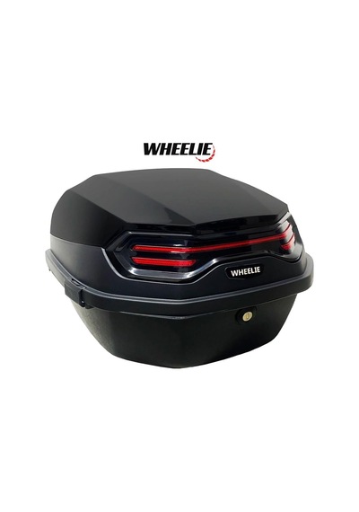 Xt08-b 32 Litre Motosiklet Arka Çanta Siyah Parlak Su Geçirmez Abs Top Case Çift Kilitleme Üniversal Diğer