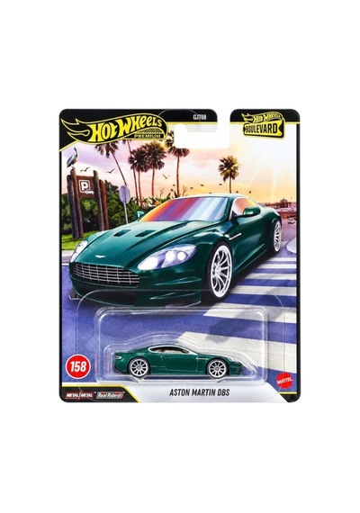 Hot Wheels Premium Aston Martin Dbs - Premium Boulevard Koyu Yeşil 1/64 Diecast Model Araba Çok Renkli