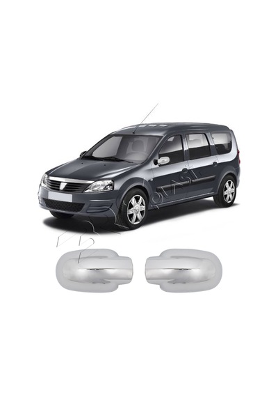 Dacia Logan Uyumlu 2005-2008 Ayna Kapağı 2 Parça Abs Krom Kaplama
