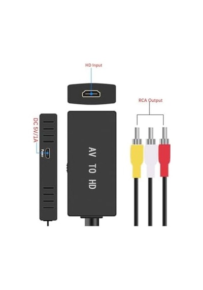 Av&apos Den Hdtv&apos Ye Dönüştürücü Hdmı İle Rca Av/cvsb L/r Video 1080p İle Uyumlu Av To Hdtv Zr1125