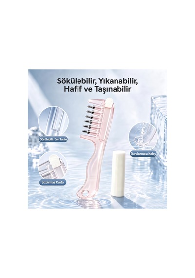 Saç Bakım Yağı Uygulama Tarağı - Serum Tarağı - Yeniden Doldurulabilir Hazne