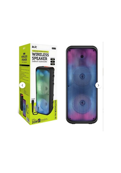 Diğer - Siyah - Blic Bls-49 16w Rgb Bluetooth Mikrofonlu Kumandalı Kareoke Kablosuz Hoparlör