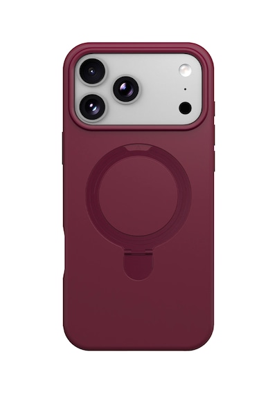 İphone 18 Pro Regal Magsafe Standlı Kapak - Bordo Çok Renkli