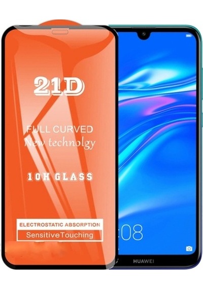Huawei Y7 2019 Ekran Koruyucu 21d Tam Kaplayan Kırılmaz Cam Kavisli