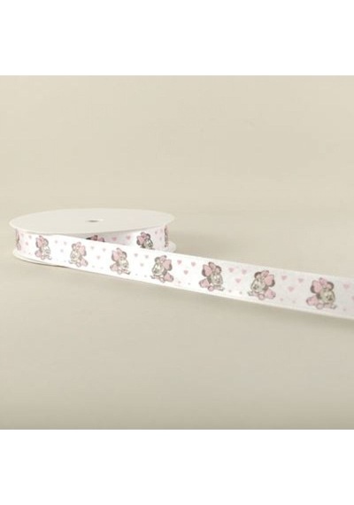 Bebek Minnie Mouse Temalı Beyaz Saten Kurdela 1.5 Cm. X 10 Metre 6