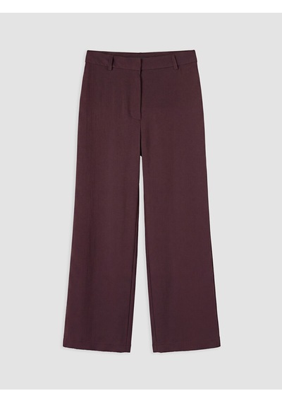 Lcw Modest Bordo Regular Fit Geniş Paça Kadın Pantolon