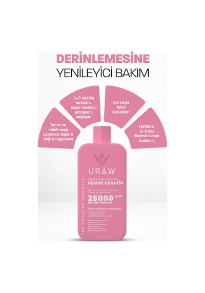 Uraw Keratin Ve Hyaluronik Asit Saç Kremi 250 ML