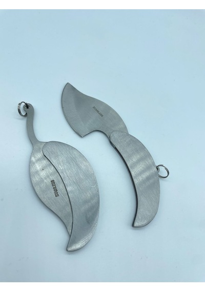 Stainless Kamp Metal Yaprak Modeli Büyükboy -12cm Gümüş