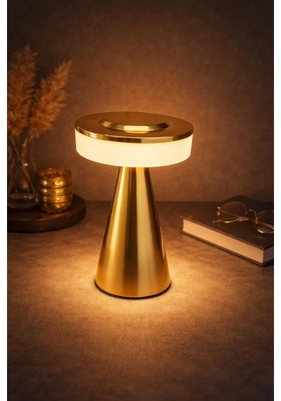 Dekoratif Masa Lambası Type-c Şarjlı Kablosuz Led Gece Lambası Dokunmatik Açma Kapama Modern Tasarım Ortam Aydınlatma Masa Üstü Işık Ev Ofis Kullanımı 19cm X 12cm Pc8235 Gold Diğer Dekoratif Masa Lambası Type-c Şarjlı Kablosuz Led Gece Lambası Dokunmatik Açma Kapama Modern Tasarım Ortam Aydınlatma Masa Üstü Işık Ev Ofis Kullanımı 19cm X 12cm Pc8235 Gold Diğer