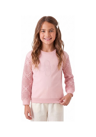 Onloox Kız Çocuk Pembe Kız Pembe Pamuklu Bisiklet Yaka Regular Kolları Çiçek Aplike File Detaylı Sweatshirt 5-10 Yaş Onloox Kız Çocuk Pembe Kız Pembe Pamuklu Bisiklet Yaka Regular Kolları Çiçek Aplike File Detaylı Sweatshirt 5-10 Yaş
