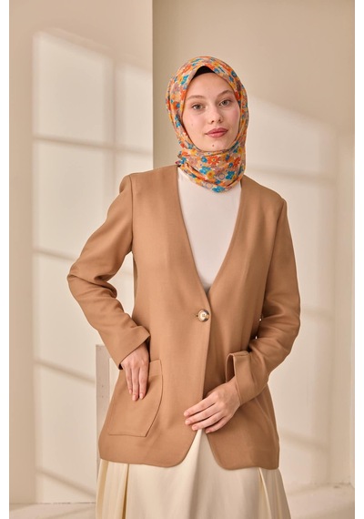 Silk Home Soft Eşarp 73092-27 Sarı, Turuncu, Gök Mavi, Vizon