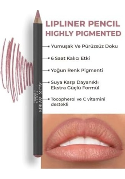 Uzun Süre Kalıcı Dağılma Yapmayan Nemlendirici Dudak Kalemi - Lipliner Pencil 03 Sheer 0