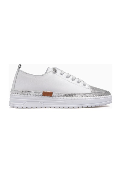 Venüs Kadın Deri Deri Sneaker Ayakkabı 26y 26150001y Beyaz/gümüş Beyaz - Gümüş