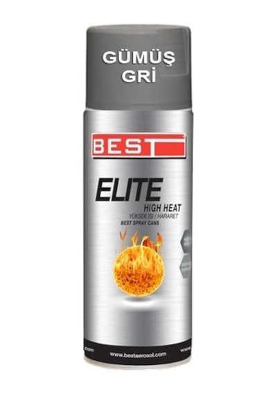 Best 300 Derece Isıya Dayanıklı Gümüş Gri Sprey Boya 400 ML