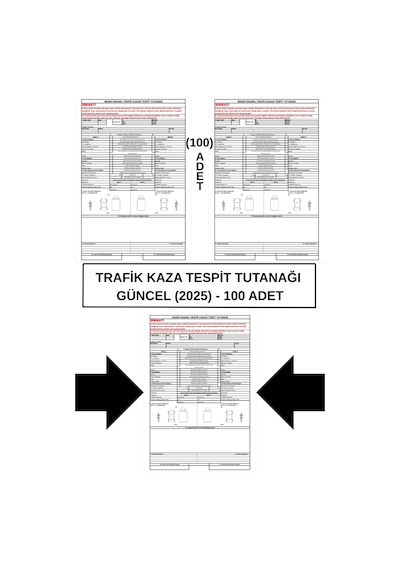 Trafik Kaza Tesit Tutanağı Güncel 2025 - 100 Adet