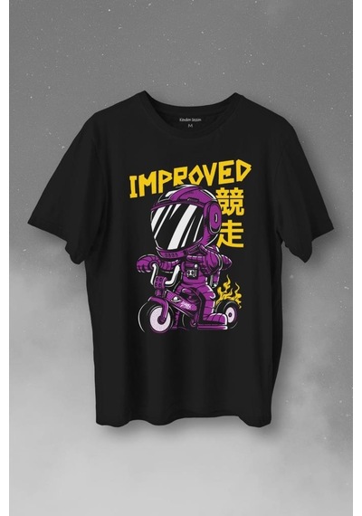 Motor Bike Kide Motocross Improved Japanese Japonca Baskılı Tişört Unisex T-shirt 001 Motor Bike Kide Motocross Improved Japanese Japonca Baskılı Tişört Unisex T-shirt 001