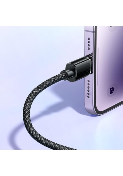 Ayrex Mcdodo Ca-3660 Crystal Serisi Type-c To Lightning 36w Pd Hızlı Şarj Ve Veri Aktarım Örgü Kablo Siyah 1.2m Diğer