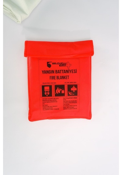 Yangın Söndürme Battaniyesi 150x180cm Ce Sertifikalı Isıya Dayanıklı Acil Müdahale Örtüsü