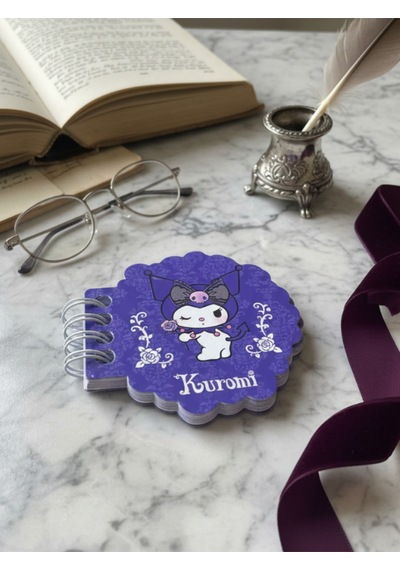 Hello Kitty & Kuromi Lisanslı Spiralli Özel Kesim Mini Bloknot Çok Renkli