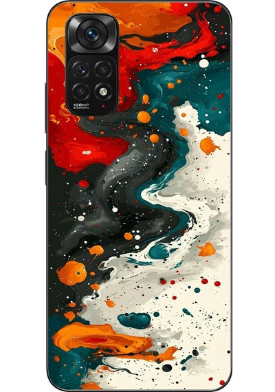 Redmi Note 11 - 11s Uyumlu Boya Karışımı Baskılı Silikon Kılıf Renkli