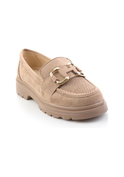 Bambi Vizon Kadın Loafer Ayakkabı K01536104772 Vizon
