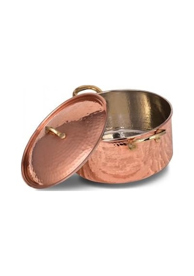 Turna Turna8155-1 El Dövmesi Kırmızı Bakır İtalyan Tencere 6 No 26 Cm