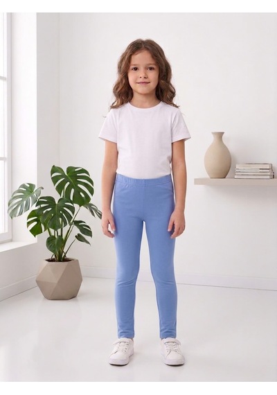 Merdia Kids Kız Çocuk 7'li Tayt Çok Renkli Pamuklu Mevsimlik Likralı Siyah