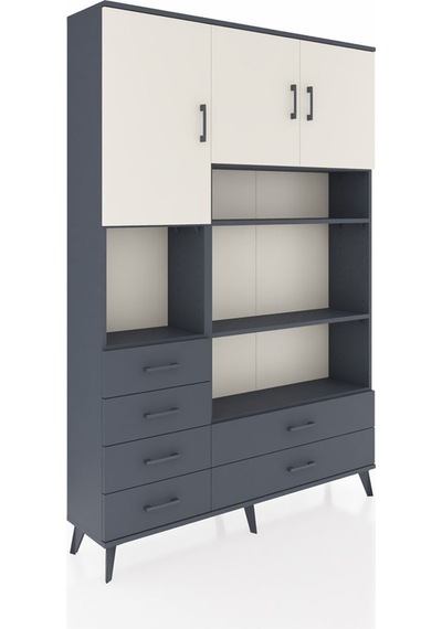 Arges Dolap 9 Raflı 6 Çekmeceli 3 Kapaklı 132x30x195 Antrasit-aytaşı/antrasit Aytası/antrasıt Arges Dolap 9 Raflı 6 Çekmeceli 3 Kapaklı 132x30x195 Antrasit-aytaşı/antrasit Aytası/antrasıt