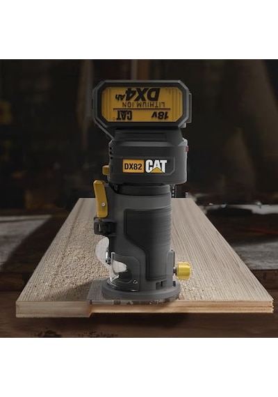 Dx82b 18volt Şarjlı Kömürsüz 6mm Devir Ayarlı Profesyonel Avuç İçi El Frezesi Formika Tıraşlama Akü Dahil D