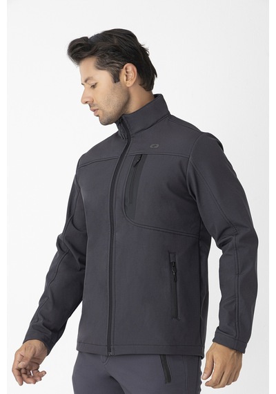 Crozwise Antrasit Erkek Su Geçirmez Softshell Outdoor Mont / Ceket - 5039-06