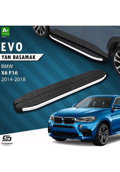 S-dizayn Bmw X6 F16 Evo Aluminyum Yan Basamak 193 Cm 2014-2018 A+ Kalite