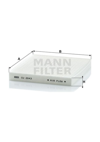MANN CU2043 POLEN FİLTRESİ MAZDA 2 03- MAZDA CX-7 07-
