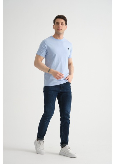 Shooter Sportwear Shooter Erkek Pamuklu Esnek T-shirt Standart Kalıp Minimal Logolu Bebe Mavisi Shooter Sportwear Shooter Erkek Pamuklu Esnek T-shirt Standart Kalıp Minimal Logolu Bebe Mavisi